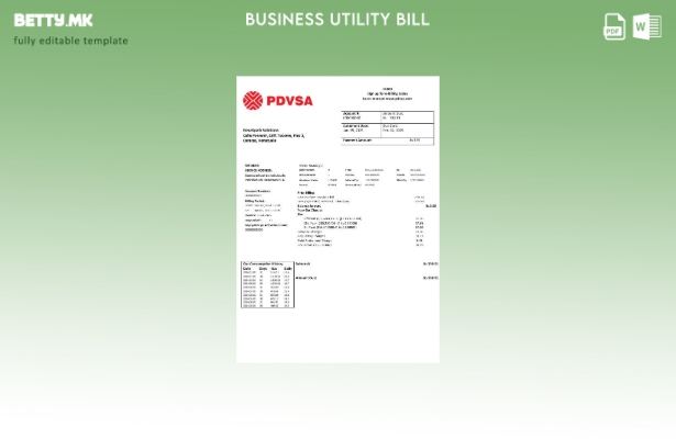 Венецуела PDVSA Деловна сметка за комунални услуги за гас